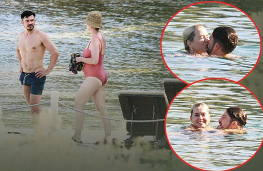 Katy Perry Orlando Bloom Bodrum'da aşka geldiler! Öpmeye doyamadı