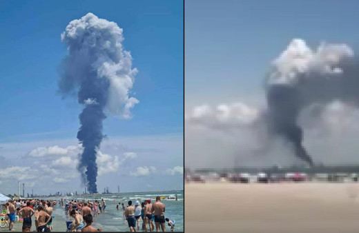 Petrol rafinesi patladı! Dumanlar gökyüzünü sardı