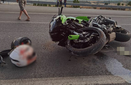 Tunceli'de bir kişinin motosiklet kazasında kolu toptu