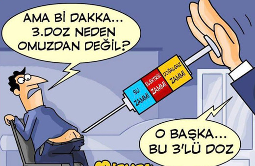 Mizah dergisi Misvak'tan olay '3. doz' karikatürü