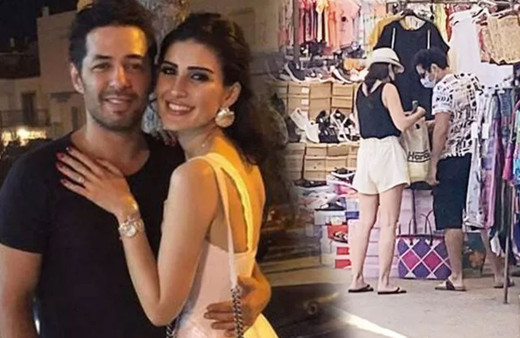 Mert Fırat ve eşi İdil Fırat'ın Bodrum'da pazar turu: Bir parça 500 tl!
