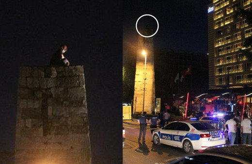 Tarihi su sarnıcına çıktı! İstanbul Şişli'de trafiği kilitleyen intihar girişimi