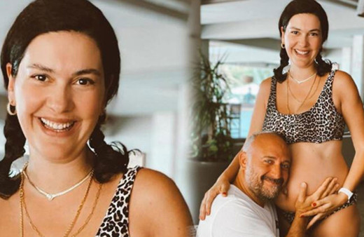 Bergüzar Korel'den bikinili ve 'göbekli' poz... Eşi Halit Ergenç ve kızı Leyla ile 'keyif' anları