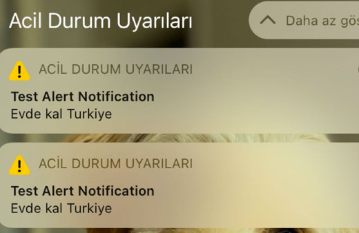 iPhone kullanıcılarına 'Evde kal Türkiye' mesajı