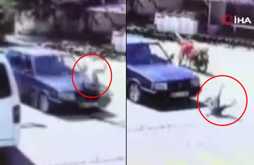 Manisa'da küçük çocuk bir anda yola fırladı! Dehşet anları saniye saniye kamerada