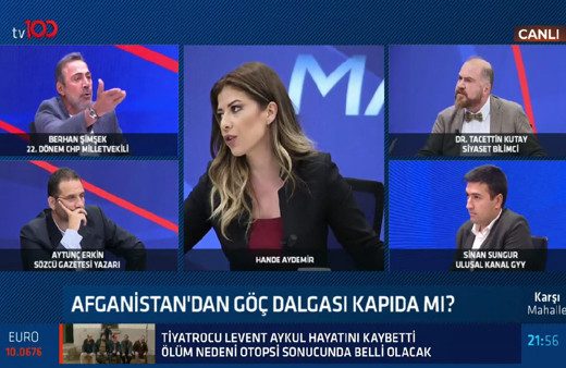 TV100'de Berhan Şimşek Tacettin Kutay canlı yayında birbirine girdi: Papyonunu...