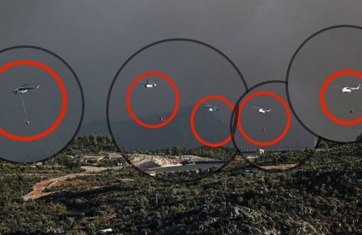 Fahrettin Altun, yangına müdahale eden helikopterleri paylaştı