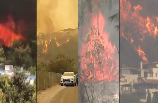 Alevler her yeri sardı mahalleler boşaltıldı evler yanıyor! Muğla yangınında son görüntüler