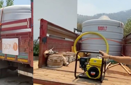 Yangın söndürme aracı nasıl yapılır? Vatandaş çözümü buldu işte videosu