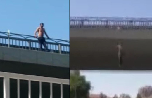 Kayseri'de kendine zarar verdi! Üst geçitten atladı işte o anlar
