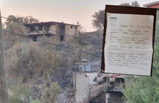 Sakarya'dan yangın bölgesine gönderdi! Küçük kızın notu görenleri duygulandırdı