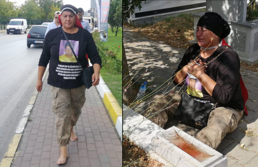 İstanbul'da mezara çıplak ayakla yürüdü: Bu gece yanında yatacağım