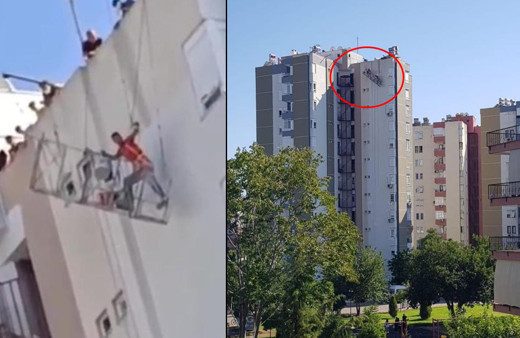 Antalya'da kıl payı kurtuluş! 12. katta yürekleri ağza getiren anlar: Kötü bir sonuç olurdu