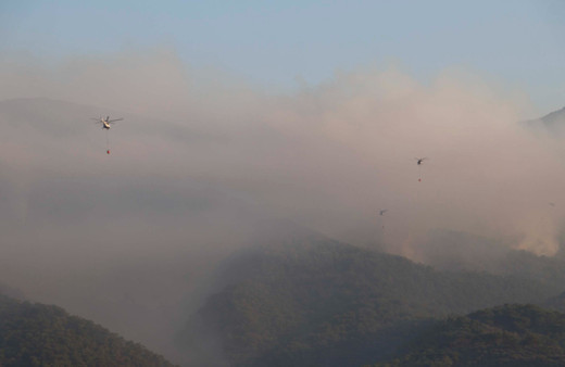 Balıkesir'de Kaz Dağları yanıyor! Hava müdahalesi yeniden başladı