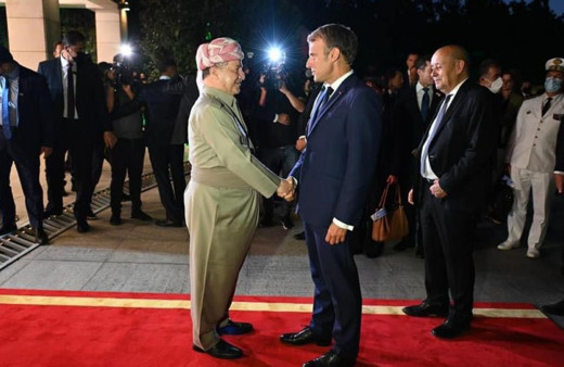 Emmauel Macron, IKBY Başkanı Barzani ile görüştü