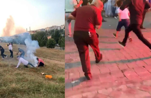 Sultangazi'de düğünde büyük panik! Havai fişekler davetliler arasında patladı