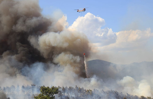 Çanakkale'de orman yangını! İnşaattan kıvılcım sıçradı