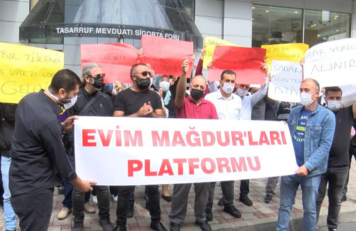 Evim mağdurları TMSF önünde eylemde!