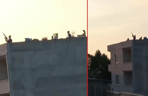 Bursa'da akıl almaz olay! Çatıdan uzun namlulu silahla ateş açtılar