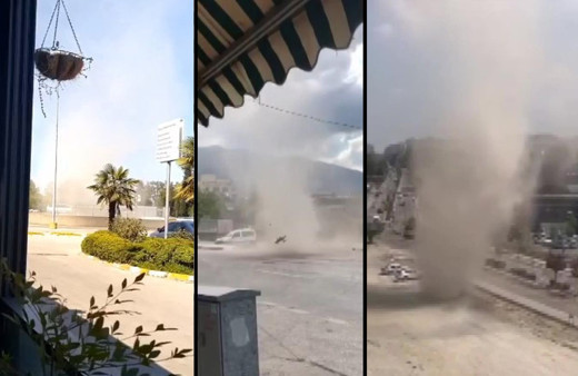 Bursa'da korku dolu anlar! Peş peşe hortum çıktı