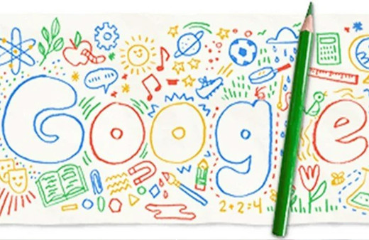 Okulun ilk günü Google'a doodle oldu