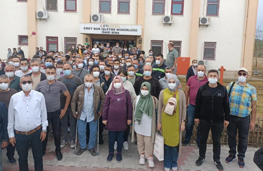 Eti Maden işçilerinden eylem