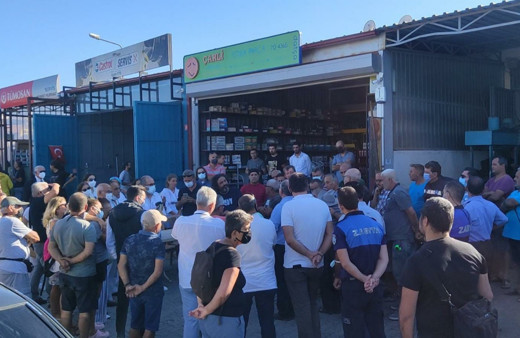 Muğla Datça'da Sanayi Ağacı Heykeli'nin açılışı demir kesme aletiyle yapılmaya çalışıldı