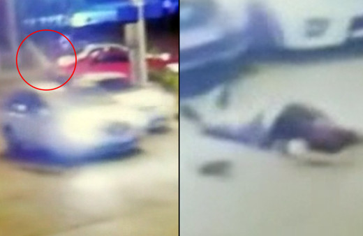 Samsun'da feci kaza! Otomobil yayaya çarpıp havaya fırlattı işte o anlar