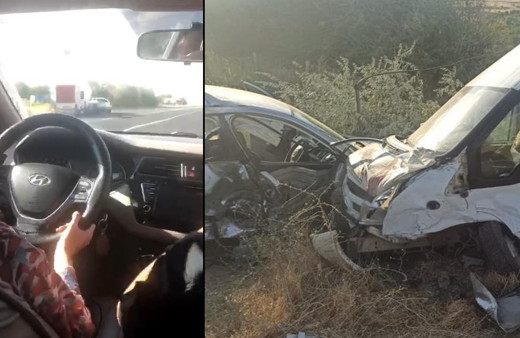 Elazığ'da 2 kişinin yaralandığı feci kazada kamerada! İşte o anlar...