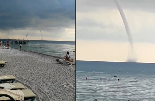 Antalya'da gören şaştı kaldı! Vatandaşlar film izler gibi seyrettiler