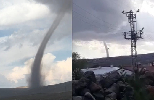 Kars'ta hortum kabusu! Korku dolu anlar yaşandı