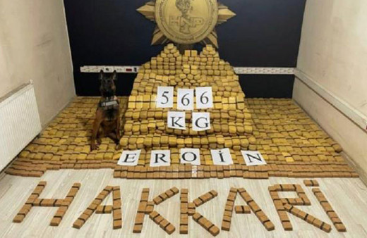 Hakkari'de rekor miktarda eroin yakalandı!