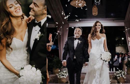 Arda Türkmen ve Melodi Elbirler evlendi efsane düğünde gelinlik yanıyordu!