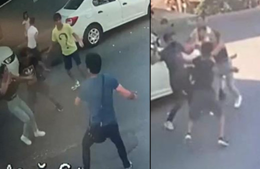 İstanbul'da sokakta bıçaklı düello! Korkuyla izledi ağlamaya başladı