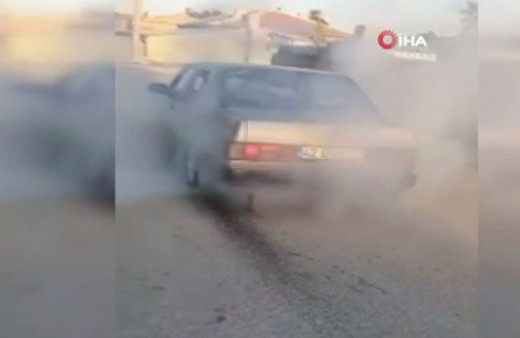 Drift atan ehliyetsiz sürücü bir de o anları sosyal medyada paylaşınca ceza yedi