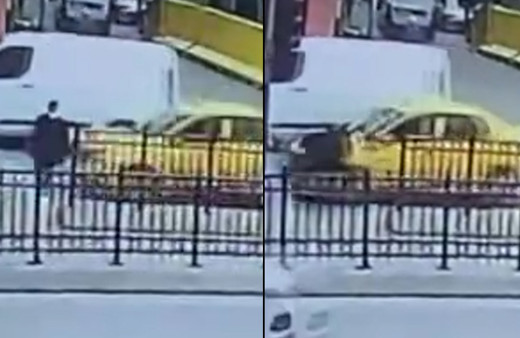 İstanbul'da taksi yaşlı adamı altına aldı! Bir an olsun başından ayrılmadı