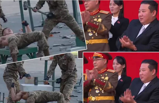Dünya Kim Joung-un'un bu görüntüsünü konuşuyor!  'Kim'in askerleri' şov yaptı!