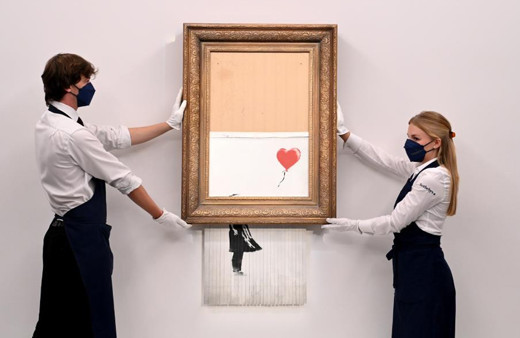 Kendi kendini yok eden tablo rekor fiyata alıcı buldu