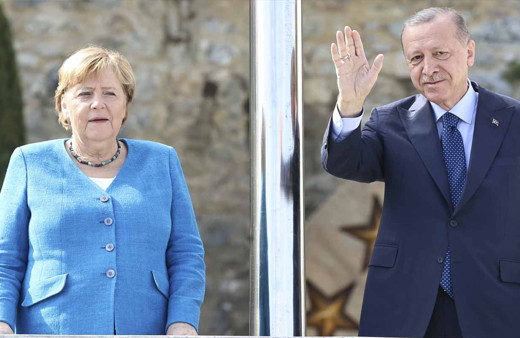 Merkel'den Cumhurbaşkanı Erdoğan'a veda ziyareti! Başkanlık diyaloğu güldürdü