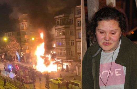 Erzurum'da 5 katlı bina küle döndü: Yanan evlerini gözyaşları içerisinde izlediler