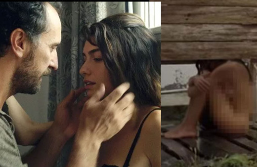 Hazar Ergüçlü sevişme sahnesinin ardından çırılçıplak banyo yaptı! İşte Saklı'dan ilk teaser