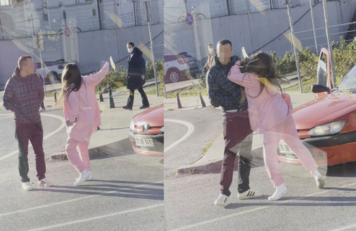 İstanbul'da erkek arkadaşını herkesin içinde tokatladı! Kıskançlık krizi