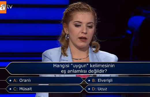 Kim Milyoner Olmak İster'de 200 bin TL'lik 'uygun' soruya yanlış cevap verdi kafa karıştıran soru