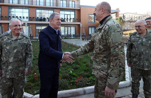 İlham Aliyev Hulusi Akar ve TSK komuta kademesini kabul etti