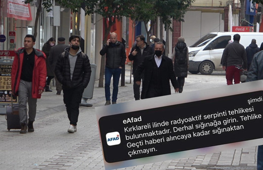 Kırklareli'yi panikleten AFAD mesajı! 'Sığınağa gidin' dendi valilik gerçeği açıkladı