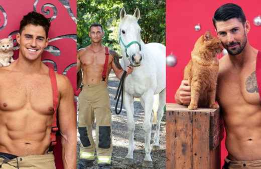 Avustralyalı itfaiyecilerden 2022 takvimi! Sevimli hayvanlarla poz verdiler