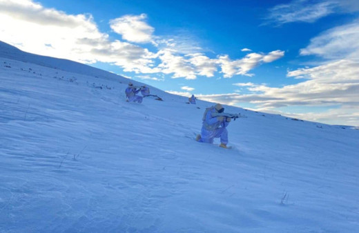 Mehmetçik'ten zorlu kış şartlarında keşif ve gözetleme