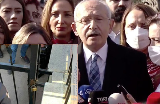 MEB'in kapılarına kilit asıldı Mahmut Özer Kemal Kılıçdaroğlu'nu içeri almadı