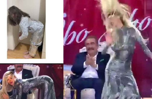 Oryantal Didem'in İbo Show'daki yılbaşı dansına Tansu Dayan'dan 'alüminyum folyo'lu taklit