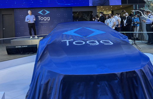Türkiye'nin otomobili Togg ilk kez uluslararası sahneye çıktı